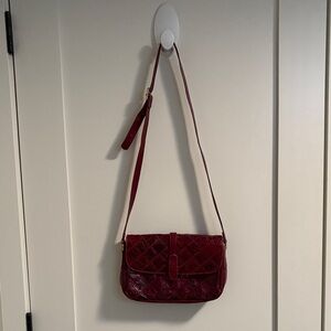 Elegant Red Quilted made in Italy crossbody/Shoulder Bag